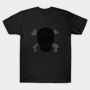 Felt Look Skull and Crossbones | Halloween Stickers by Cherie(c)2021 T-Shirt